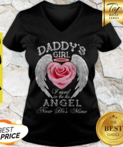 Wings Roses Daddy’s Girl I Used To Be His Angel Now He’s Mine V-neck