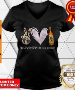 Awesome Peace Love Captain Morgan V-neck