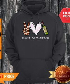 Awesome Peace Love Jameson Whisky Hoodie