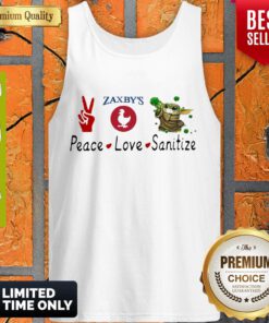 Awesome Peace Love Sanitize Zaxbys Baby Yoda Tank Top