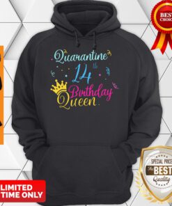 14th Birthday Quarantine Queen Crown Year Birthday Tee Shirt Social Distancing Hoodie