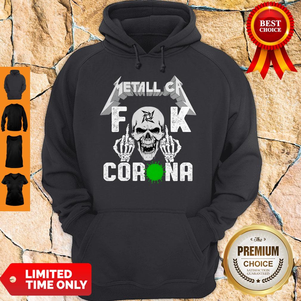 Nice Funny Skull Metallica Fuck Coronavirus Hoodie Nice Funny Skull Metallica Fuck Coronavirus Hoodie
