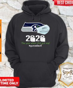 Nice Seattle Seahawks Mask 2020 The Year When Shit Got Real #quarantined Hoodie