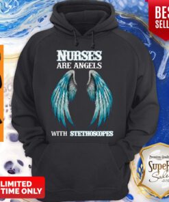 Premium Nurses Are Angels With Stethoscopes Hoodie