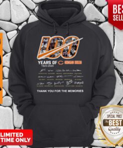 100 Years Of Chicago Bears Thank You For The Memories Signatures Hoodie