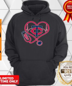 Top Minnesota Twins Baseball Stethoscope Heartbeat Hoodie