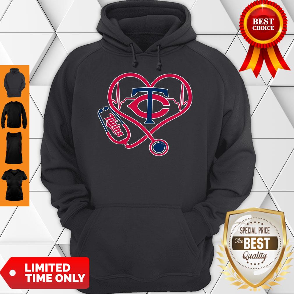 Top Minnesota Twins Baseball Stethoscope Heartbeat Hoodie Top Minnesota Twins Baseball Stethoscope Heartbeat Hoodie