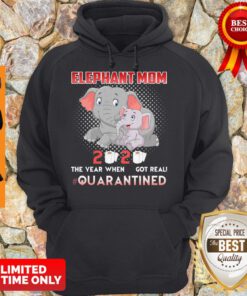 Elephant Mom 2020 The Year When Shit Got Real Quarantined Coronavirus Hoodie