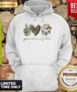 Funny Peace Love Golden Diamond Hoodie