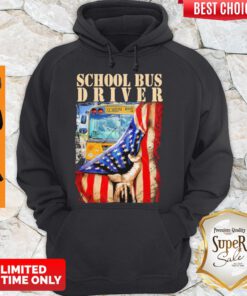 Premium School Bus Driver American Flag Hoodie