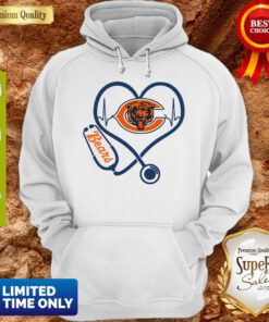Official Love Stethoscope Chicago Bears Heartbeat Hoodie