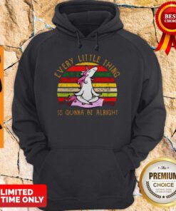 Nice Every Little Thing Is Gonna Be Alright Unicorn Yoga Sunset Hoodie