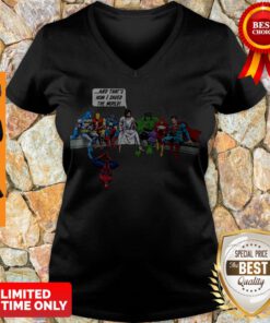 Nice Jesus And Superheroes That’s How I Saved The World Nurse V-neck