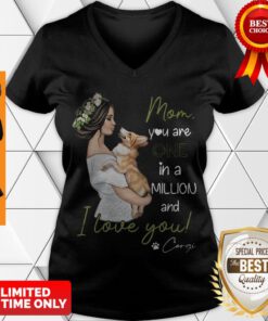 Nice Mom You Are One In A Millon And I Love You Corgi Dog Lovers V-neck