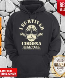 Nice Skull I Survived 2020 Corona Bike Week Daytona Beach Florida Hoodie