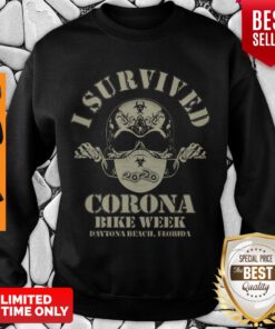 Nice Skull I Survived 2020 Corona Bike Week Daytona Beach Florida Sweatshirt
