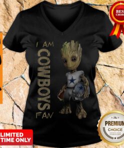 Official Baby Groot I Am Dallas Cowboys V-neck