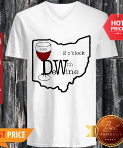 Official Ohio Maps Dewin With Wine 2 O’clock 2020 V-neck