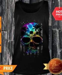 Official Skull Vacation Jeep American Flag Tank Top