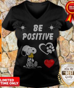 Official Snoopy Be Positive Dog V-neck