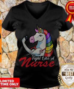 Official Unicorn Fight Like A Nurse V-neck