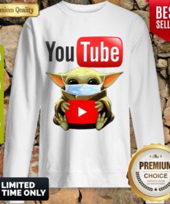 Premium Baby Yoda Face Mask Hug Youtube Sweatshirt