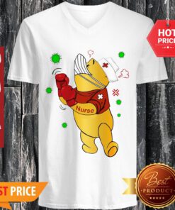 Premium Pooh Nurse Boxing Coronavirus V-neck