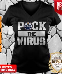 Premium Puck The Virus Edmonton Oilers V-neck