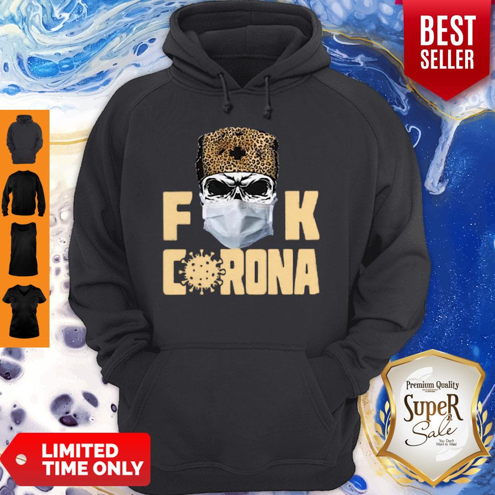 Premium Skull Leopard Mask Fuck Coronavirus Hoodie Premium Skull Leopard Mask Fuck Coronavirus Hoodie