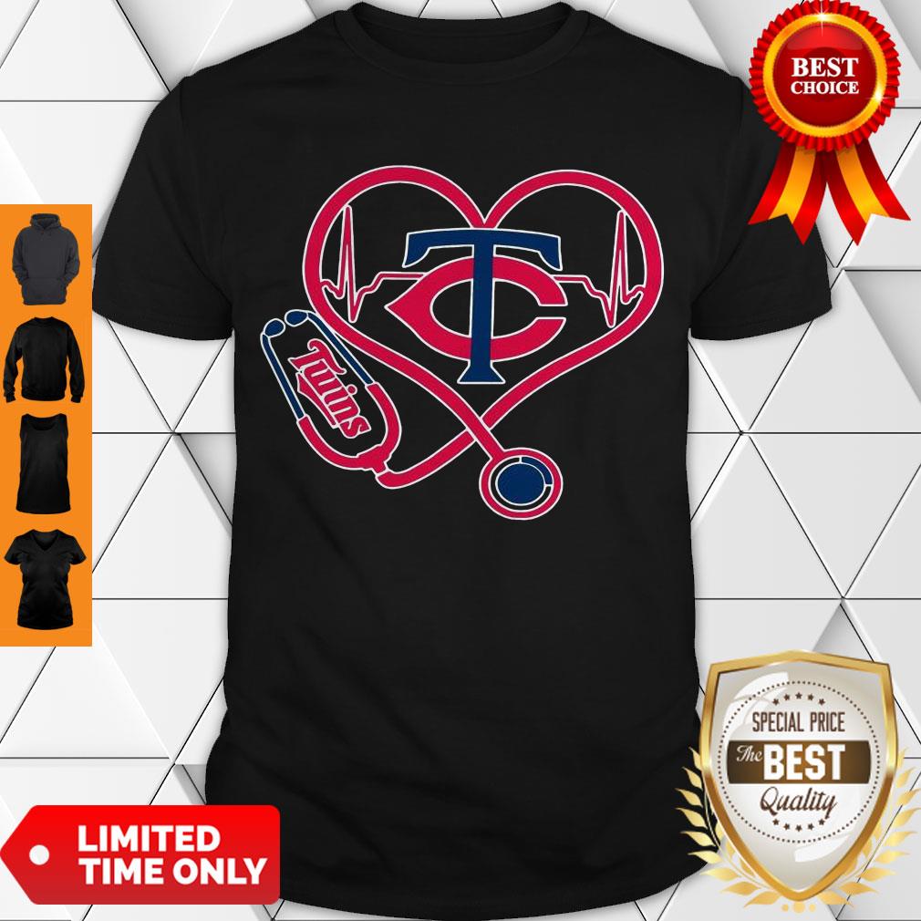 Top Minnesota Twins Baseball Stethoscope Heartbeat Shirt
