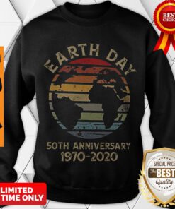 Nice Earth Day 50th Anniversary 1970 Retro Sunset 2020 Sweatshirt