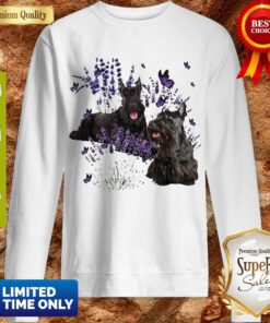 Top Scottish Terrier And Lavender Sweatshrit