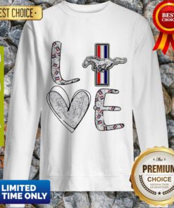 Awesome Heart love Mustang Car Sweatshirt