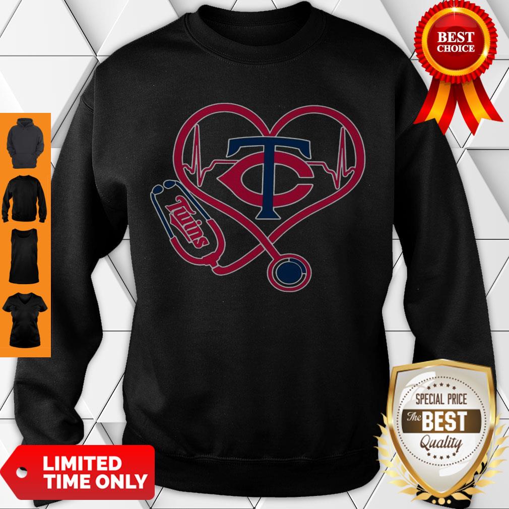 Top Minnesota Twins Baseball Stethoscope Heartbeat Sweatshirt Top Minnesota Twins Baseball Stethoscope Heartbeat Sweatshirt