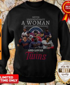 Never Underestimate A Woman Who Understands Baseball Minnesota Twins Sweatshirt