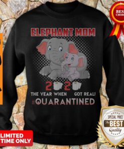Elephant Mom 2020 The Year When Shit Got Real Quarantined Coronavirus Sweatshirt