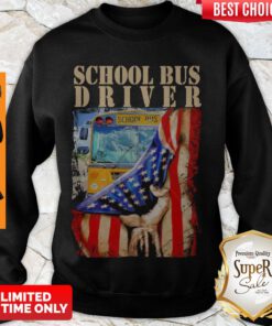 Premium School Bus Driver American Flag Sweatshirt