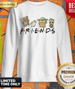 Premium Pooh Penguin Baby Yoda Baby Groot Friends TV Show Sweatshirt