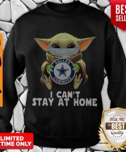 Top Star Wars Baby Yoda Mask Dallas Cowboys I Can’t Stay At Home Sweatshirt