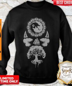 Awesome Wolf Raven Yggdrasil Sweatshirt