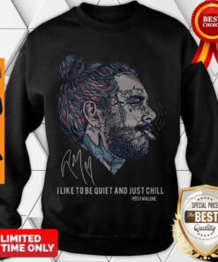Hot Post Malone Stay Away I Like To Be Quiet And Just Chill Signature Sweatshirt