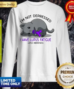 Official Cat I’m Not Depressed I Have Lupus Fatigue Lupus Awareness Sweatshirt