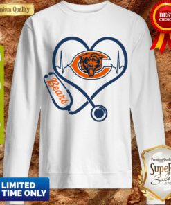 Official Love Stethoscope Chicago Bears Heartbeat Sweatshirt