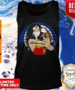 Top Vintage Wonder Woman Virginia Nurse Stethoscope Covid-19 Tank Top