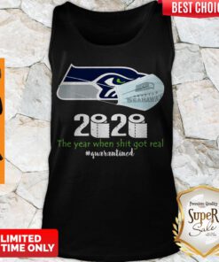 Nice Seattle Seahawks Mask 2020 The Year When Shit Got Real #quarantined Tank Top
