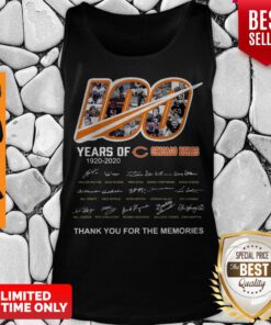 100 Years Of Chicago Bears Thank You For The Memories Signatures Tank Top