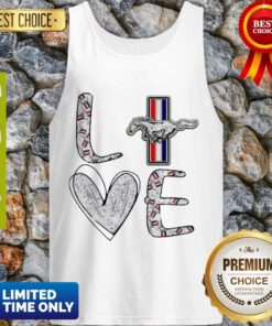 Awesome Heart love Mustang Car Tank Top