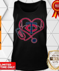 Top Minnesota Twins Baseball Stethoscope Heartbeat Tank Top
