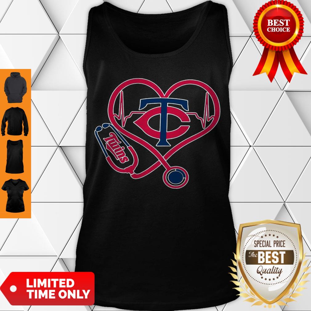 Top Minnesota Twins Baseball Stethoscope Heartbeat Tank Top Top Minnesota Twins Baseball Stethoscope Heartbeat Tank Top
