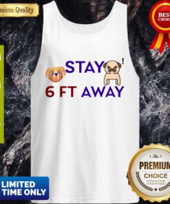 Awesome Bulldog Stay 6 Feet Away Coronavirus Tank Top
